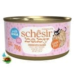 کنسرو بچه گربه شسیر طعم مرغ و سالمون Schesir baby chicken with salmon وزن 70 گرم