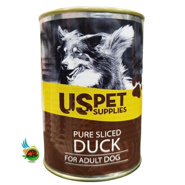 کنسرو نچرال سگ بالغ یو اس پت طعم اردک Uspet with duck وزن ۴۰۰ گرم
