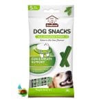 اسنک تشویقی دنتال سگ هابون طعم چای سبز Howbone gum & breath with green tea بسته 5 عددی