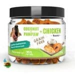 تشویقی سگ بدون گلوتن هابون شیر نارگیل، پاپایا و مرغ Howbone coconut with pawpaw and chicken وزن ۲۲۰ گرم