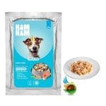 پوچ سگ با طعم گوشت ماهی و برنج هام هام ham ham گرمی 150