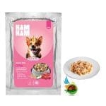 پوچ سگ با طعم گوشت گوساله و برنج هام هام ham ham 150 گرمی