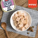 ووم گربه ونپی WANPY مدل پته با طعم ماهی تن و میگو وزن 40 گرم