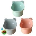 ظرف آب و غذا سگ و گربه پایه دار طرح خرسی