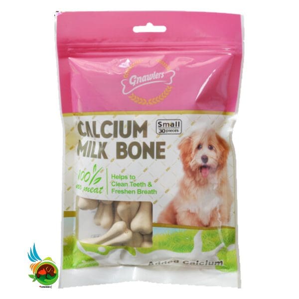 تشویقی سگ استخوان کلسیمی گناولرز اسمال Gnawlers calcium milk bone اسمال 30 عددی