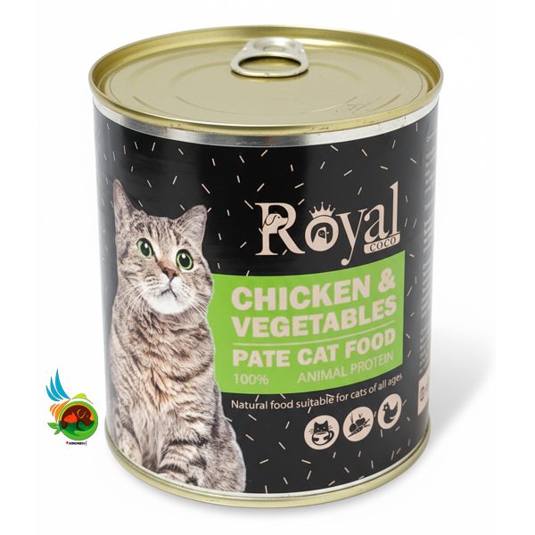 Untitled-2.65 کنسرو پته گربه رویال کوکو با طعم مرغ و سبزیجات Royal coco وزن 800 گرم - تصویر 1