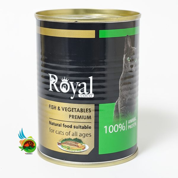 Untitled-76 کنسرو پته گربه رویال کوکو با طعم ماهی و سبزیجات Royal coco وزن 380 گرم - تصویر 1