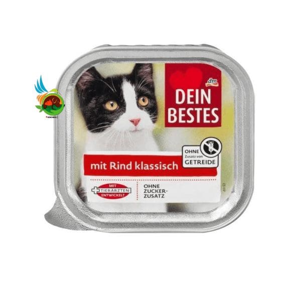 ووم گربه دین بستس طعم گوشت گاو کلاسیک Dein bestes mit rind klassisch وزن 100 گرم