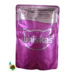پوچ گربه ویسکاس طعم سالمون و ماهی کاد Whiskas with salmon and cod  وزن 85 گرم