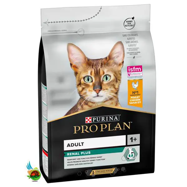 غذای خشک گربه بالغ رنال پروپلن با طعم مرغ Pro plan renal plus with chicken وزن 1 کیلو گرم