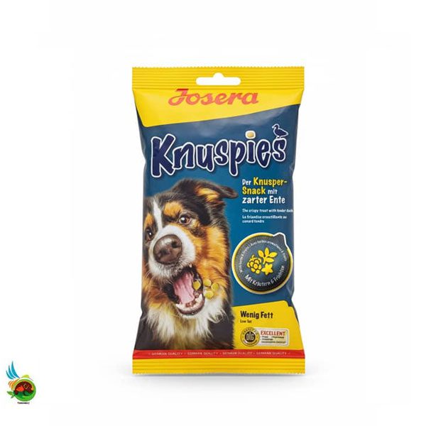 تشویقی کرانچی جوسرا سگ طعم اردک Josera knuspies with duck وزن ۱۵۰ گرم