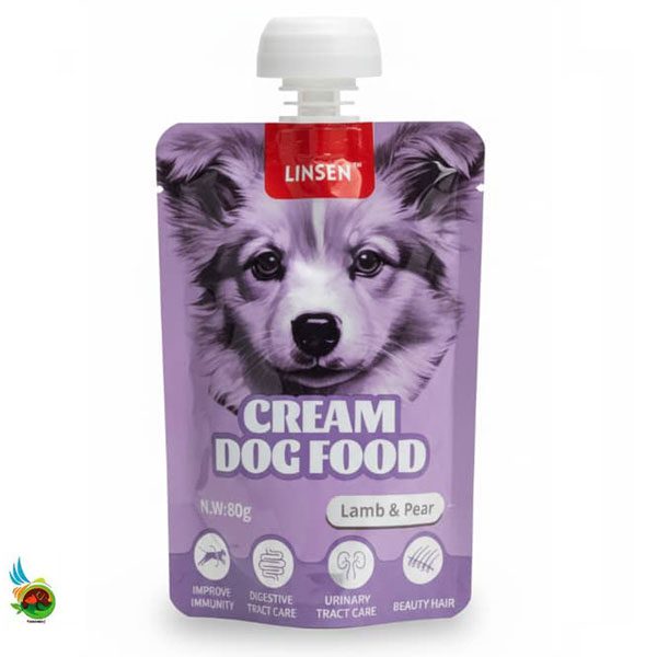 پودینگ سگ یو اس پت طعم بره و گلابی Uspet cream dog food lamb and pear وزن ۸۰ گرم