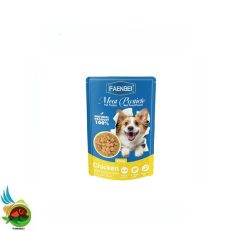 پوچ سگ فنبی مدل چانکی طعم مرغ و شیر بز و جگر مرغ Faenbei chicken & goat milk and chicken liver وزن ۱۳۰ گرم