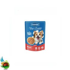 پوچ سگ فنبی مدل چانکی طعم گوشت، هویج و نخود فرنگی Faenbei beef & carrot and peas وزن ۱۳۰ گرم