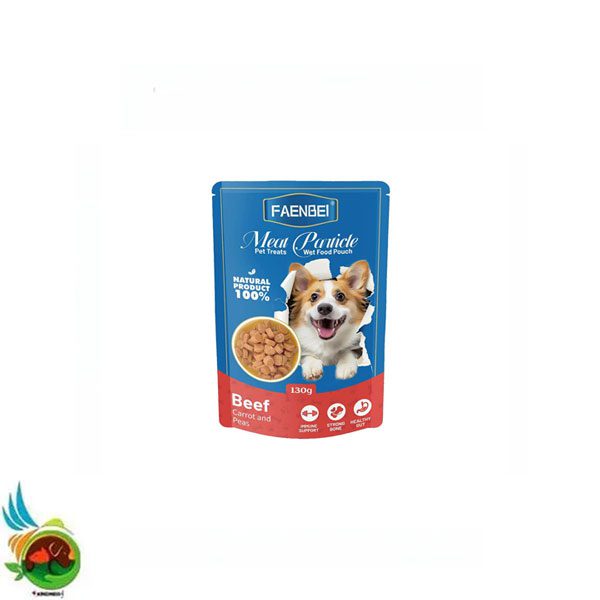 Untitled-1 پوچ سگ فنبی مدل چانکی طعم گوشت، هویج و نخود فرنگی Faenbei beef & carrot and peas وزن ۱۳۰ گرم