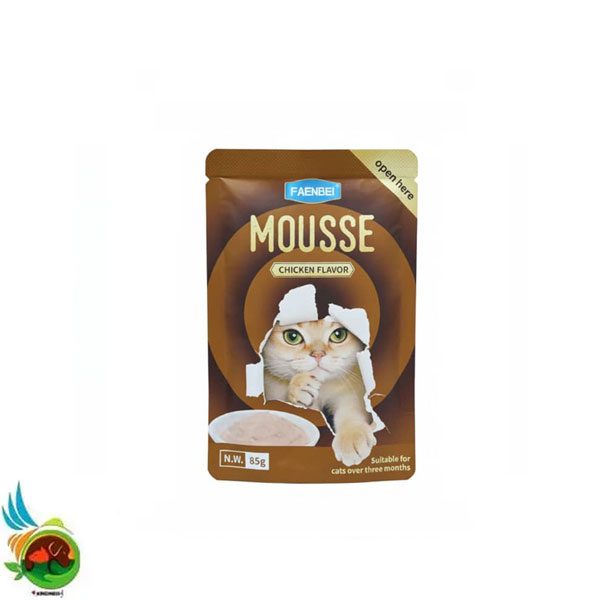 پوچ گربه فنبی مدل موس طعم مرغ Faenbei mousse chicken وزن ۸۵ گرم