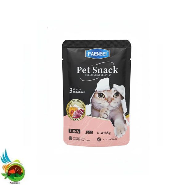 پوچ گربه فنبی مدل میکس طعم تن Faenbei pet snack tuna وزن ۸۵ گرم
