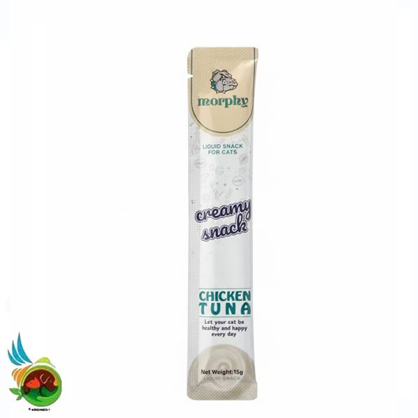 Untitled-1 بستنی گربه مورفی طعم مرغ و تن Murphy creamy snack chicken & tuna وزن ۱۵ گرم - تصویر 1