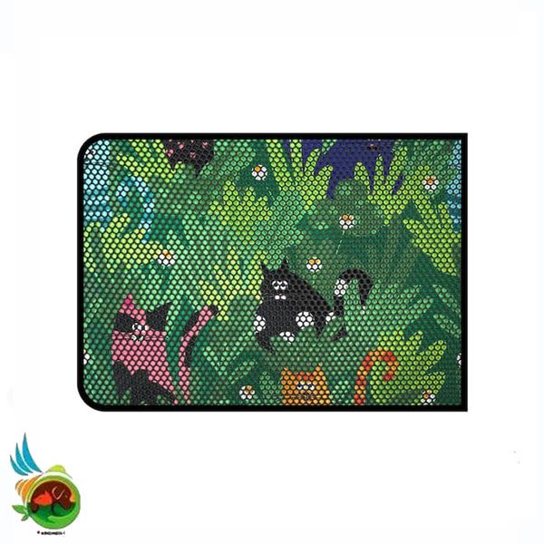 Untitled-1 مت ظرف خاک گربه تادو طرح دار سایز 90*70 - تصویر 1