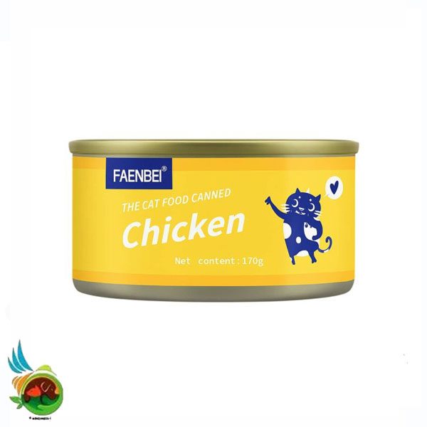 Untitled-1 کنسرو نچرال گربه فنبی طعم مرغ Faenbei the cat food chicken وزن ۱۷۰ گرم - تصویر 1