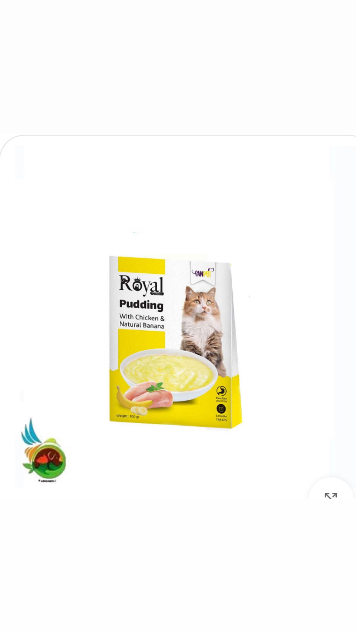 پودینگ گربه رویال کوکو طعم مرغ و موز Royal coco pudding with chicken & banana وزن ۱۰۰ گرم - تصویر 2