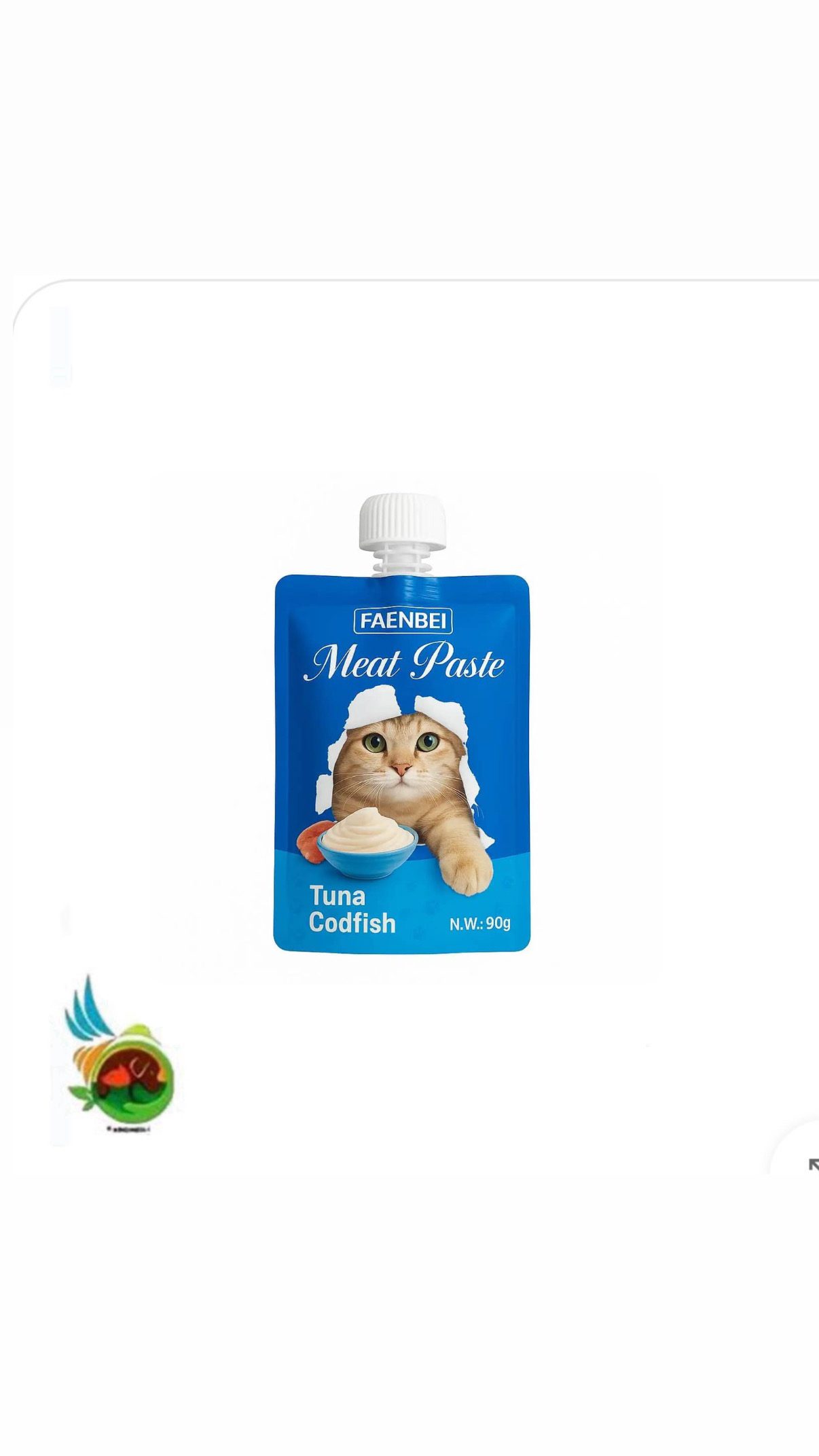 Screenshot پودینگ گربه فنبی طعم تن و ماهی کاد Faenbei meat paste with tuna & codfish وزن ۹۰ گرم - تصویر 1