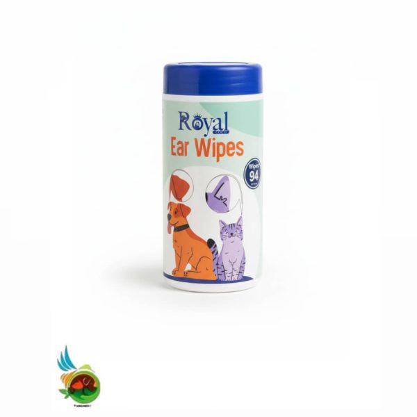 دستمال مرطوب تمیزکننده گوش سگ و گربه رویال کوکو بسته 94 عددی