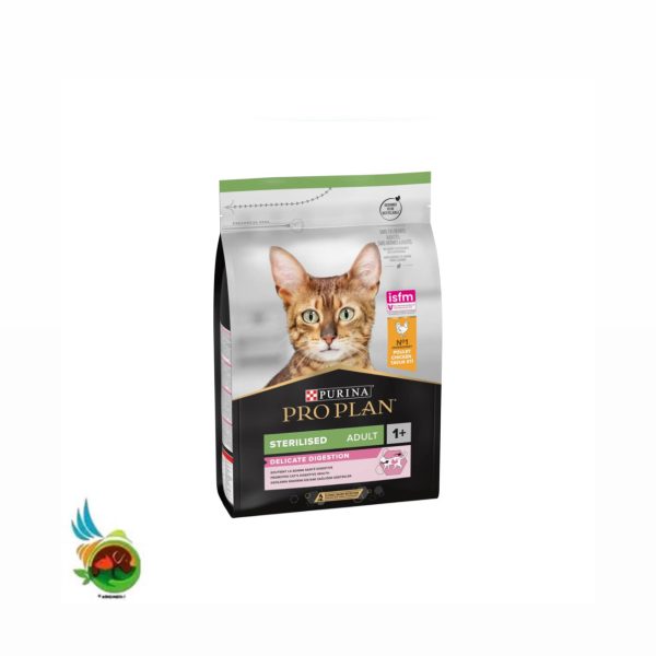 غذای خشک گربه بالغ عقیم دلیکیت دایجسشن پروپلن طعم مرغ Pro plan sterilised adult delicate digestion with chicken (فله)