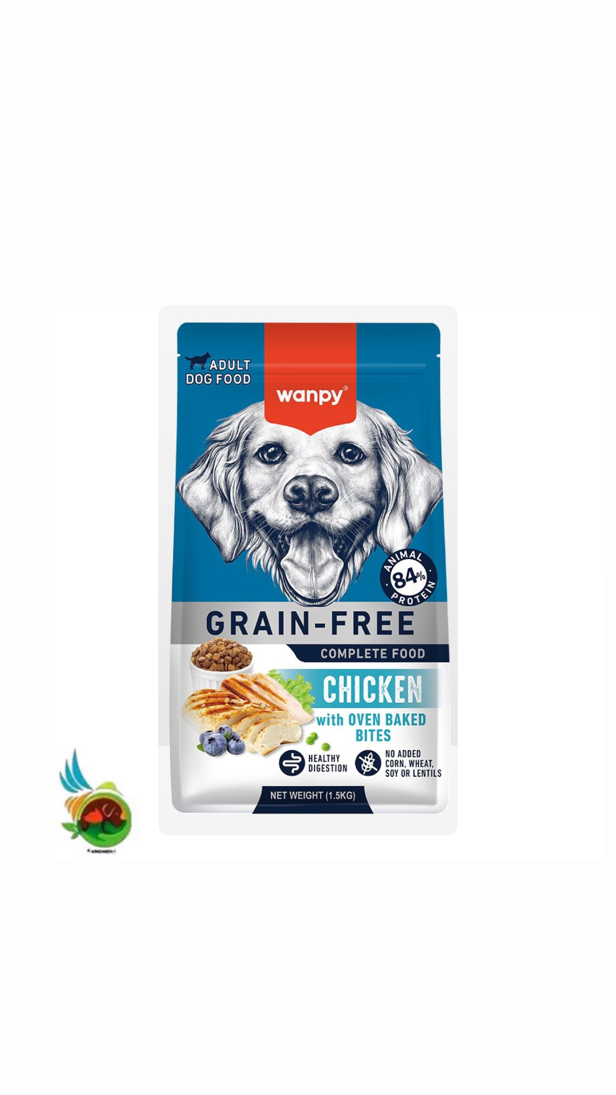Screenshot غذای خشک سگ بالغ ونپی بدون غلات طعم مرغ Wanpy adult dog food grain free with chicken - تصویر 1
