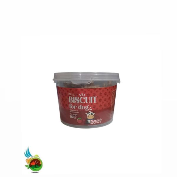 تشویقی بیسکوییتی سگ رویال کوکو طعم گوشت و توت فرنگی Royal coco biscuit for dog with beef & strawberries