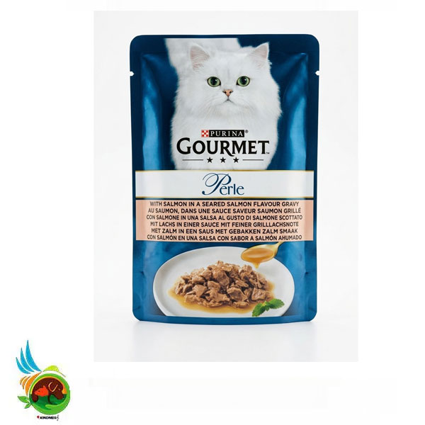 Untitled-3 پوچ گربه گورمت پرل طعم سالمون در سس سالمون دریای سرخ Purina gourmet perle with salmon in a seared salmon flavour gravy وزن ۸۵ گرم - تصویر 1