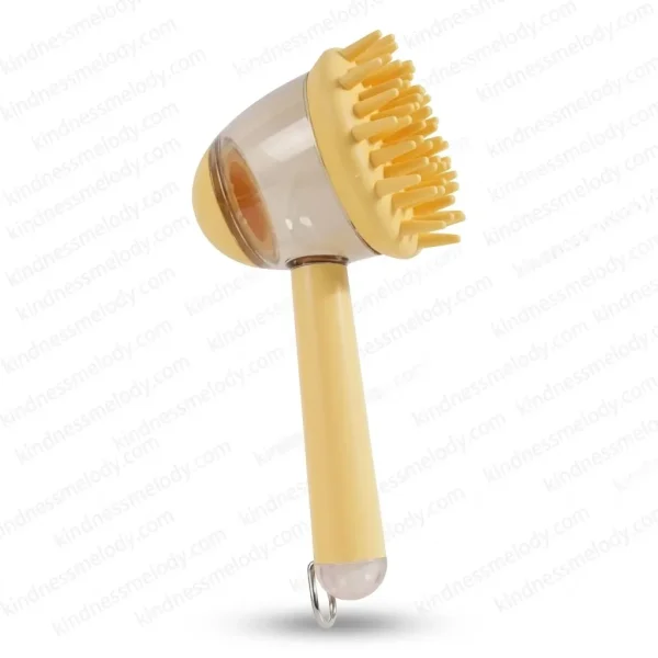 براش حمام مخزن دار مناسب شامپو و ماساژ بدن سگ و گربه مدل Bath Brush with Soap Dispenser یک عدد